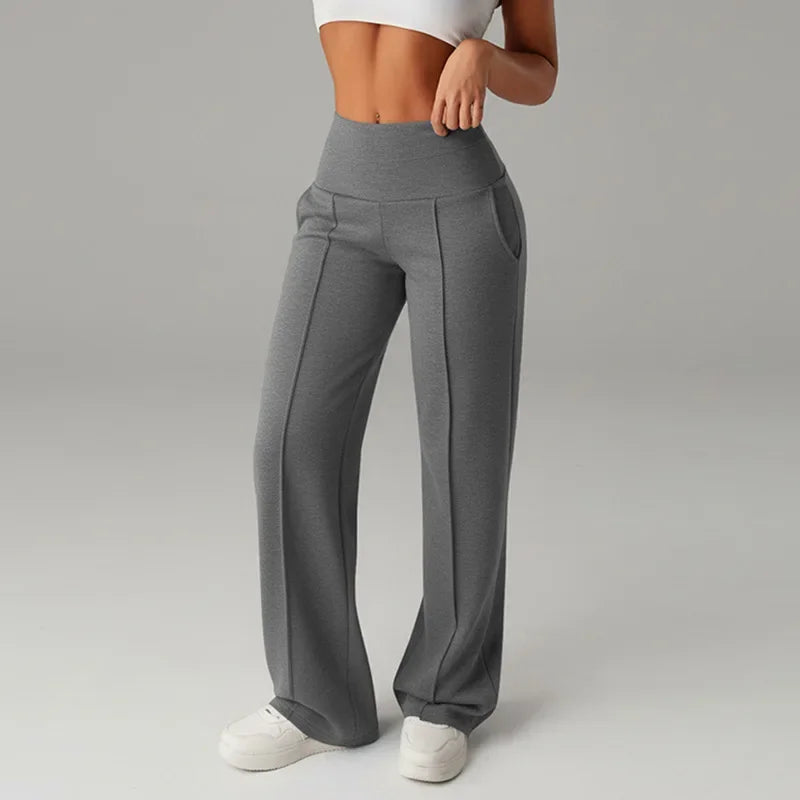 Barcelona™ Women's Pants with High Waistband and Loose, Comfortable Straight Cut
