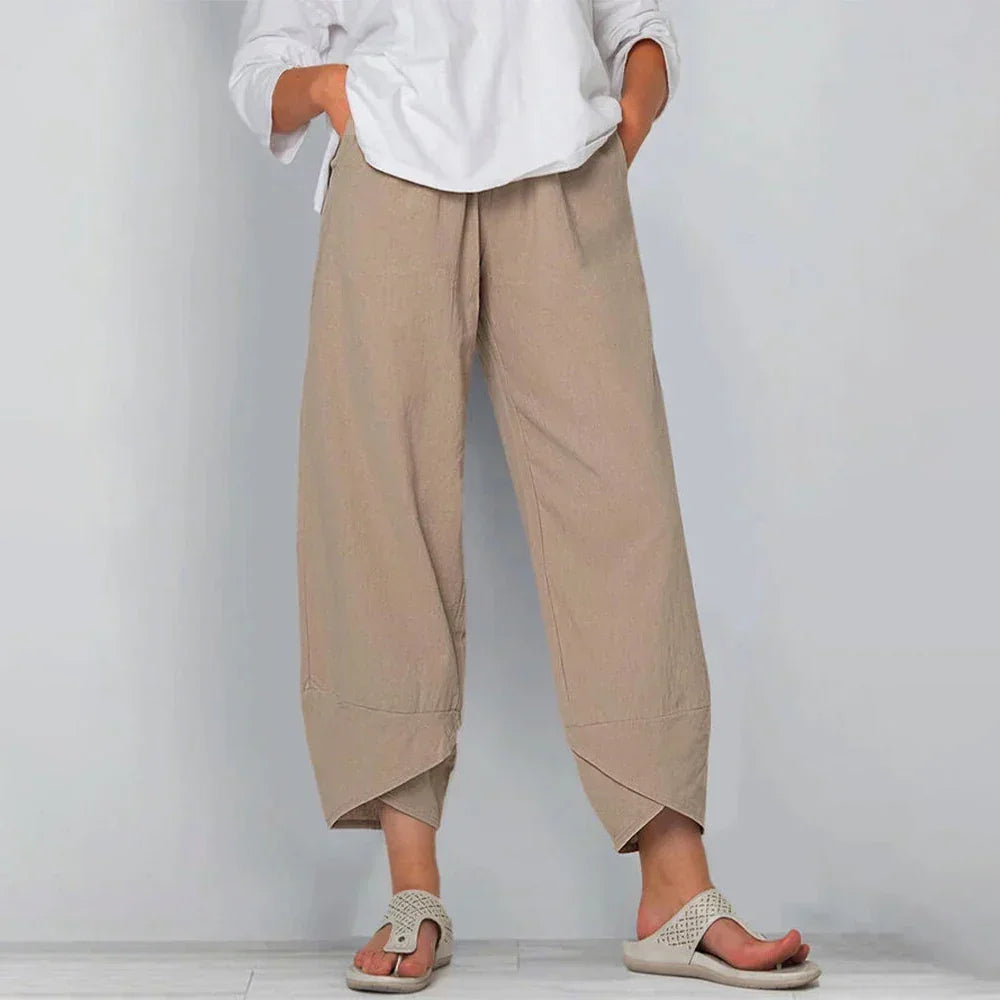 Mireva™ Cotton Linen Pants with Lightweight Flowing Fit