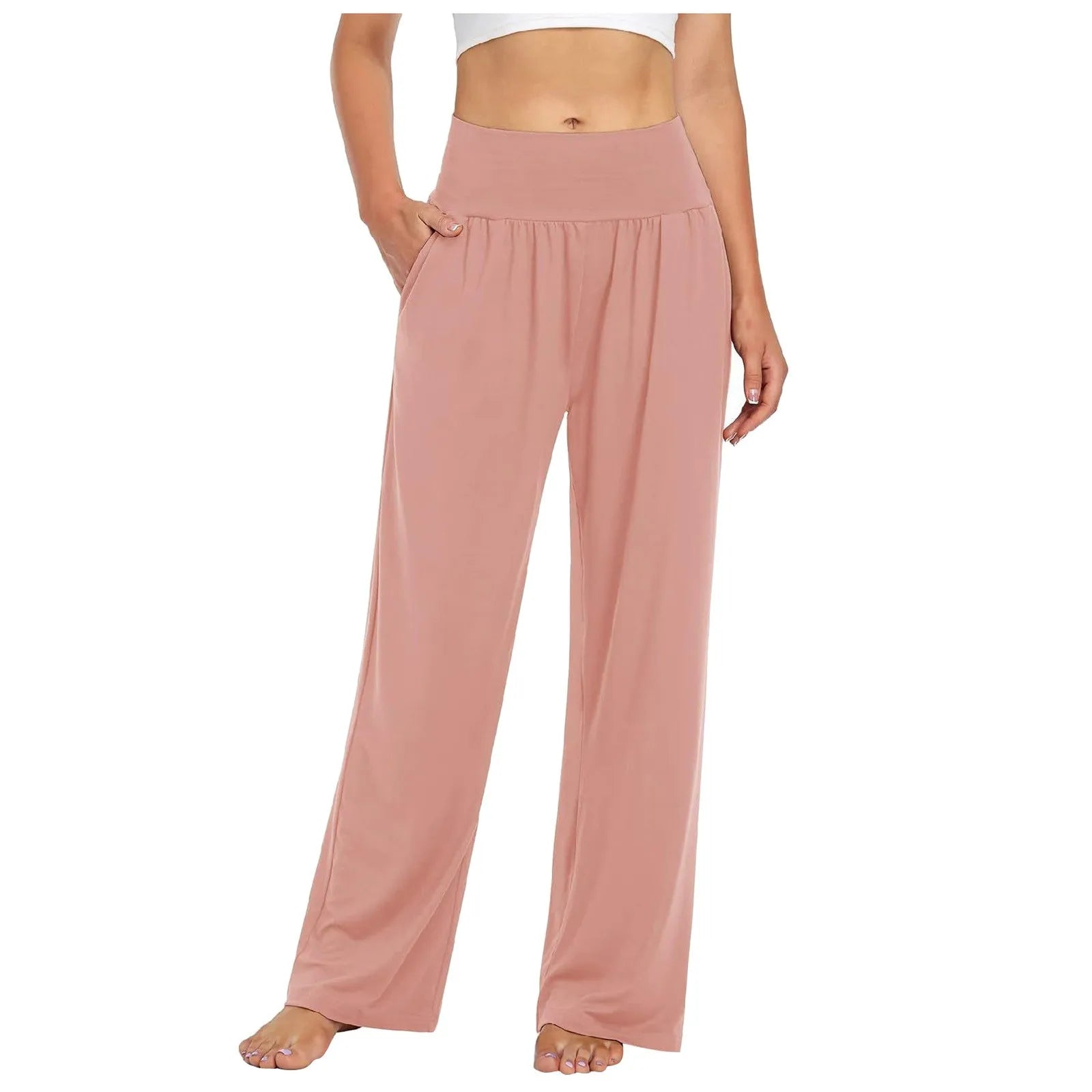 Belle Comfort™ Pants With Elastic Waistband and Wide-Leg Silhouette