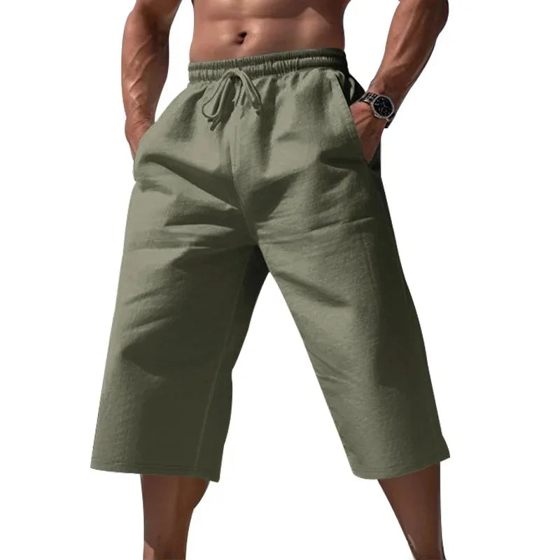 Dorsen™ Cotton-Linen Bermuda Shorts With Relaxed Fit And Adjustable Waist