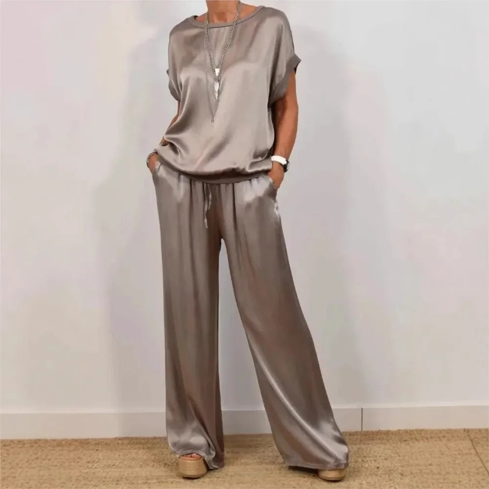 Aurelle™ Luxe Satin-Feel Flowing Set