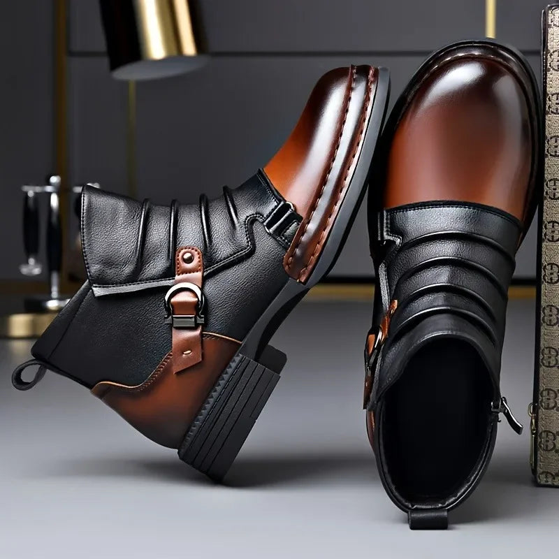 Dallas™ Premium Leather Ankle Boot with Adjustable Side Buckle