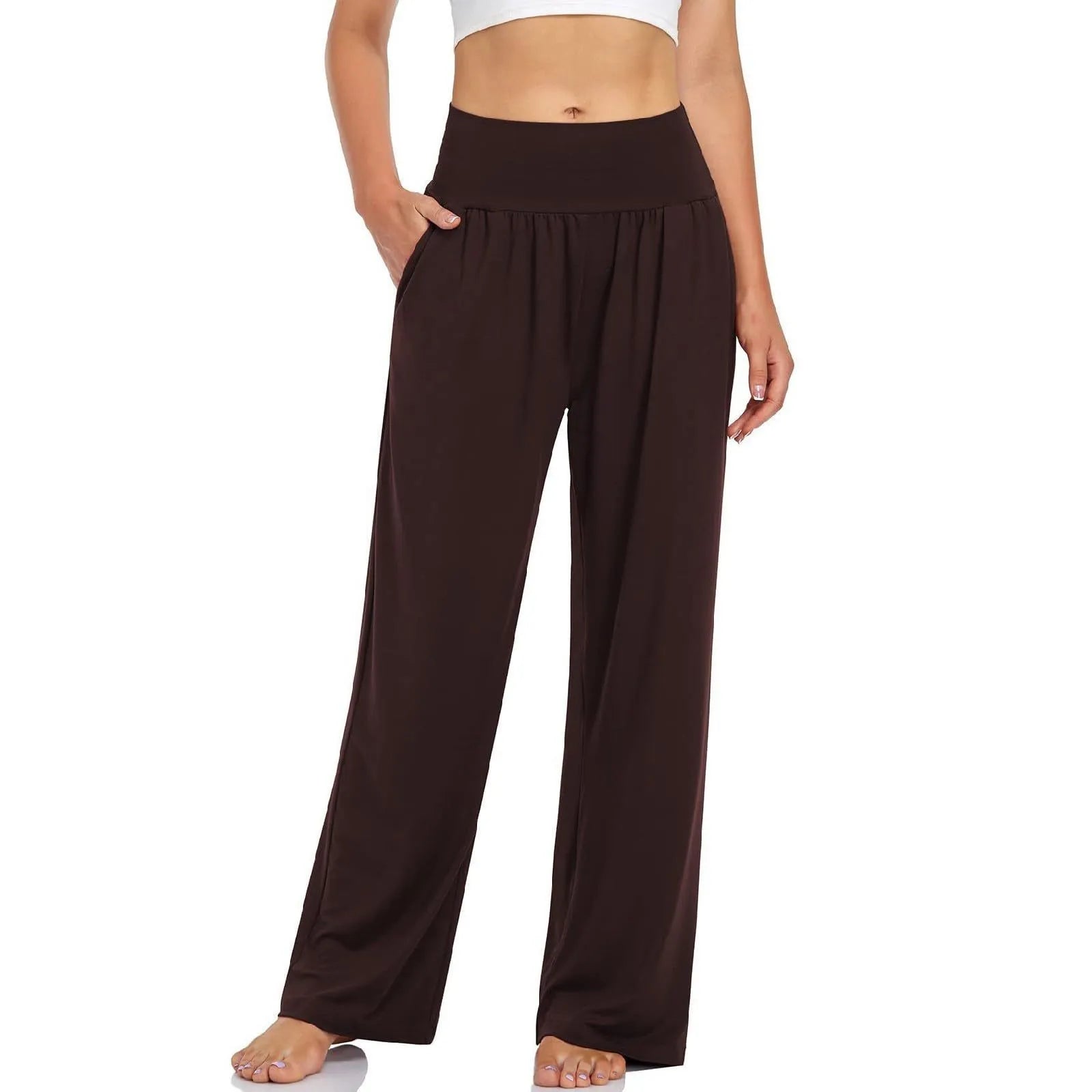 Belle Comfort™ Pants With Elastic Waistband and Wide-Leg Silhouette