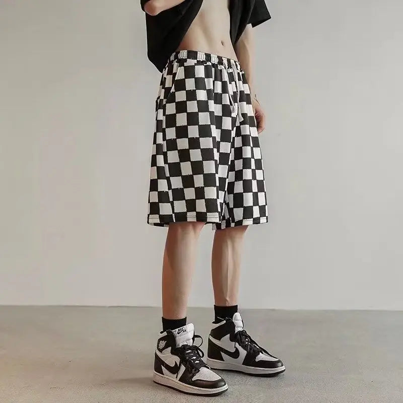 Calder™ Shorts with Checkerboard Print, Adjustable Waist and Side Pockets.