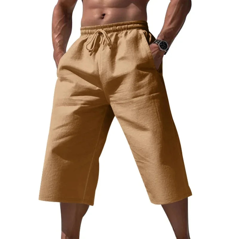 Dorsen™ Cotton-Linen Bermuda Shorts With Relaxed Fit And Adjustable Waist