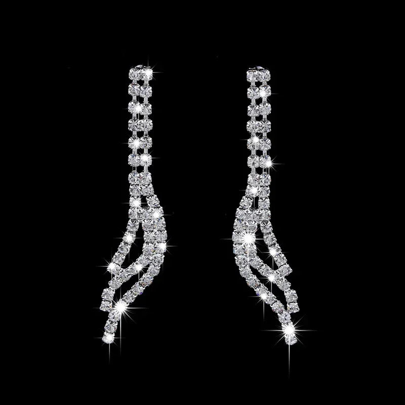 Swanlight™ 2-Piece Crystal Necklace & Earrings Set / The Grace of Motion, the Luxury of Light