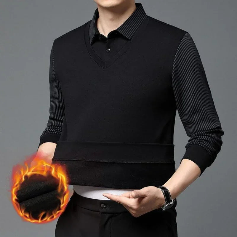 Vanguard™ Dress Shirt with Two-Piece Effect and Velvety Interior for Maximum Thermal Comfort!
