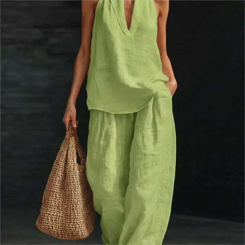 Aurelia™ Cotton-Linen Set with a Minimalist Style and Flowing Fit