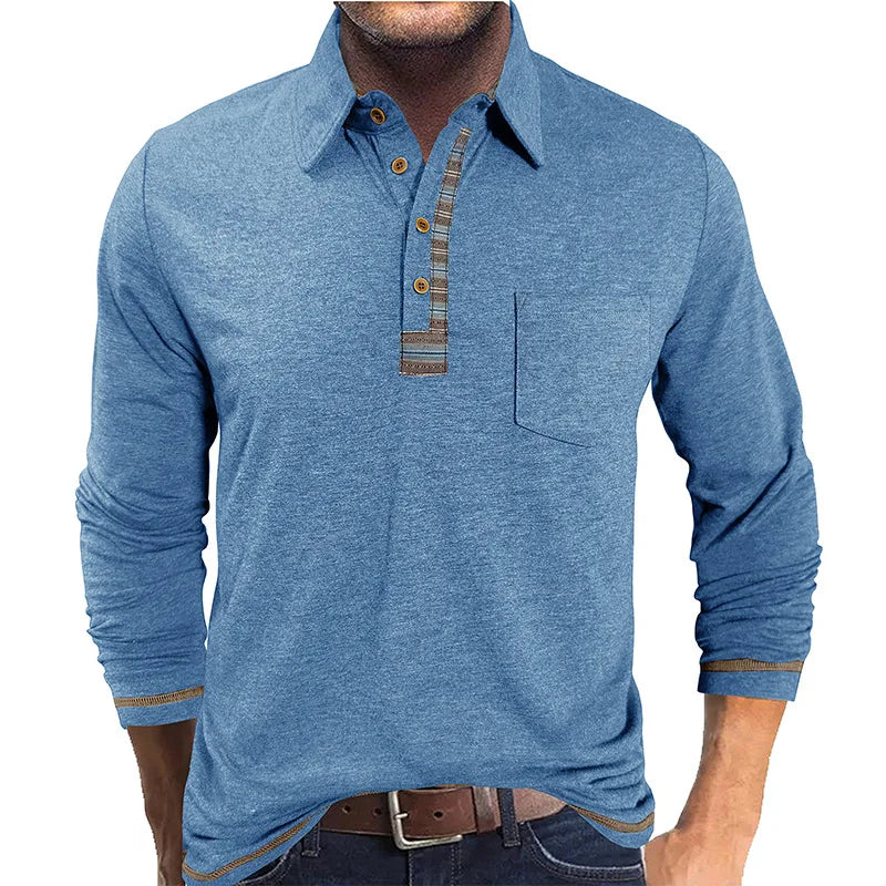 Bellford™ Long Sleeve Polo Shirt With Refined Finish