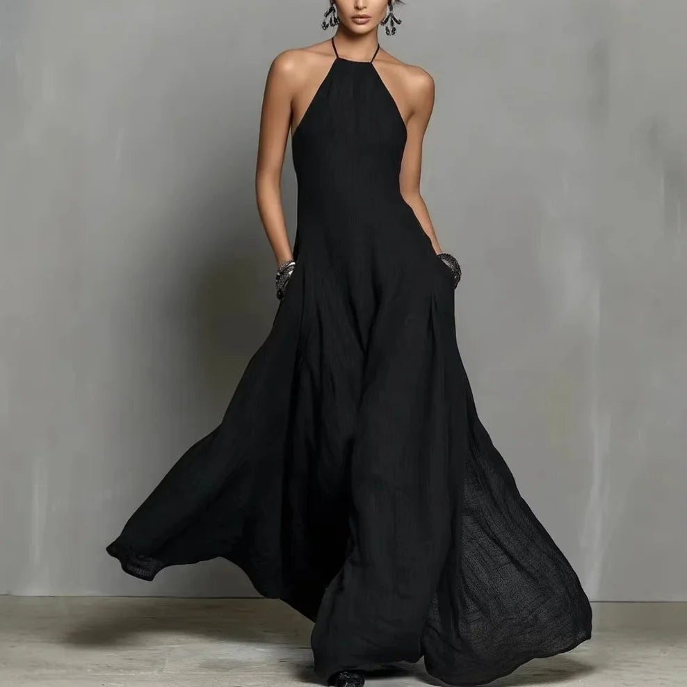 Serafine™ Dress with Halter Neckline, Open Back and Flowy Silhouette
