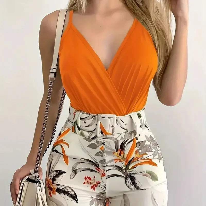 Willow Bloom™ Set With Floral Shorts and Delicate Blouse