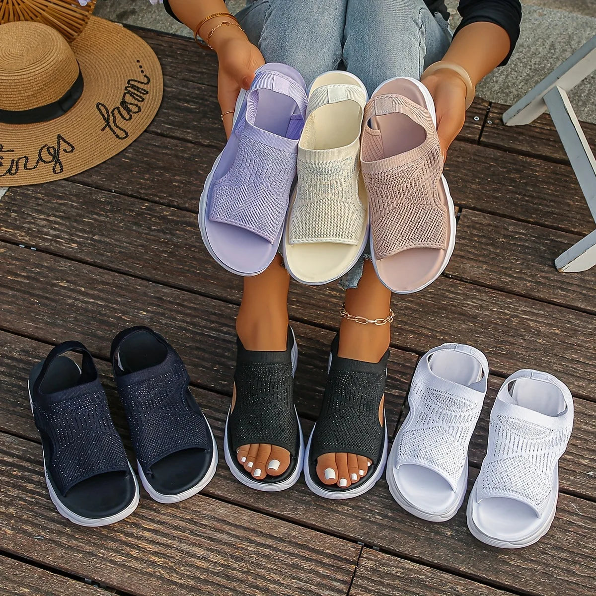 Comfortelle™ Sandals with Anatomical Sole and Premium Lightweight Comfort