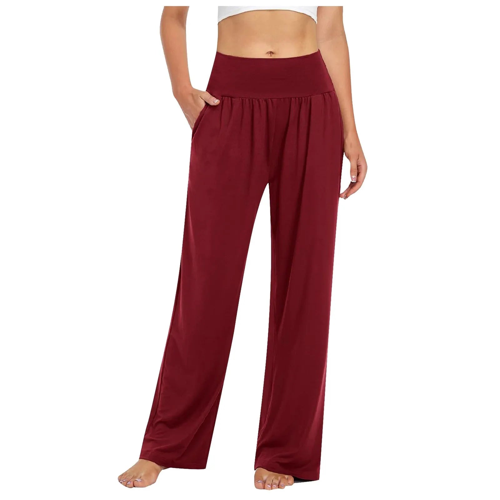 Belle Comfort™ Pants With Elastic Waistband and Wide-Leg Silhouette
