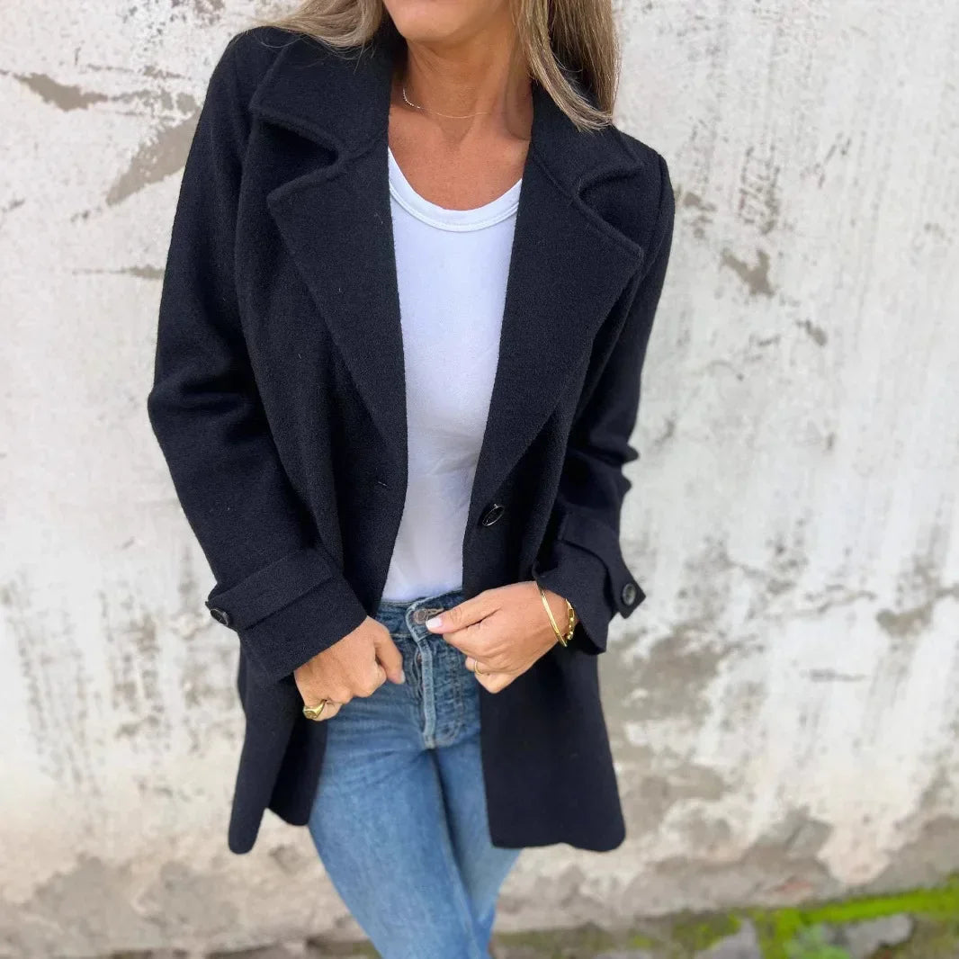 Monarch™ Structured Tailored Coat in Luxe Faux Wool