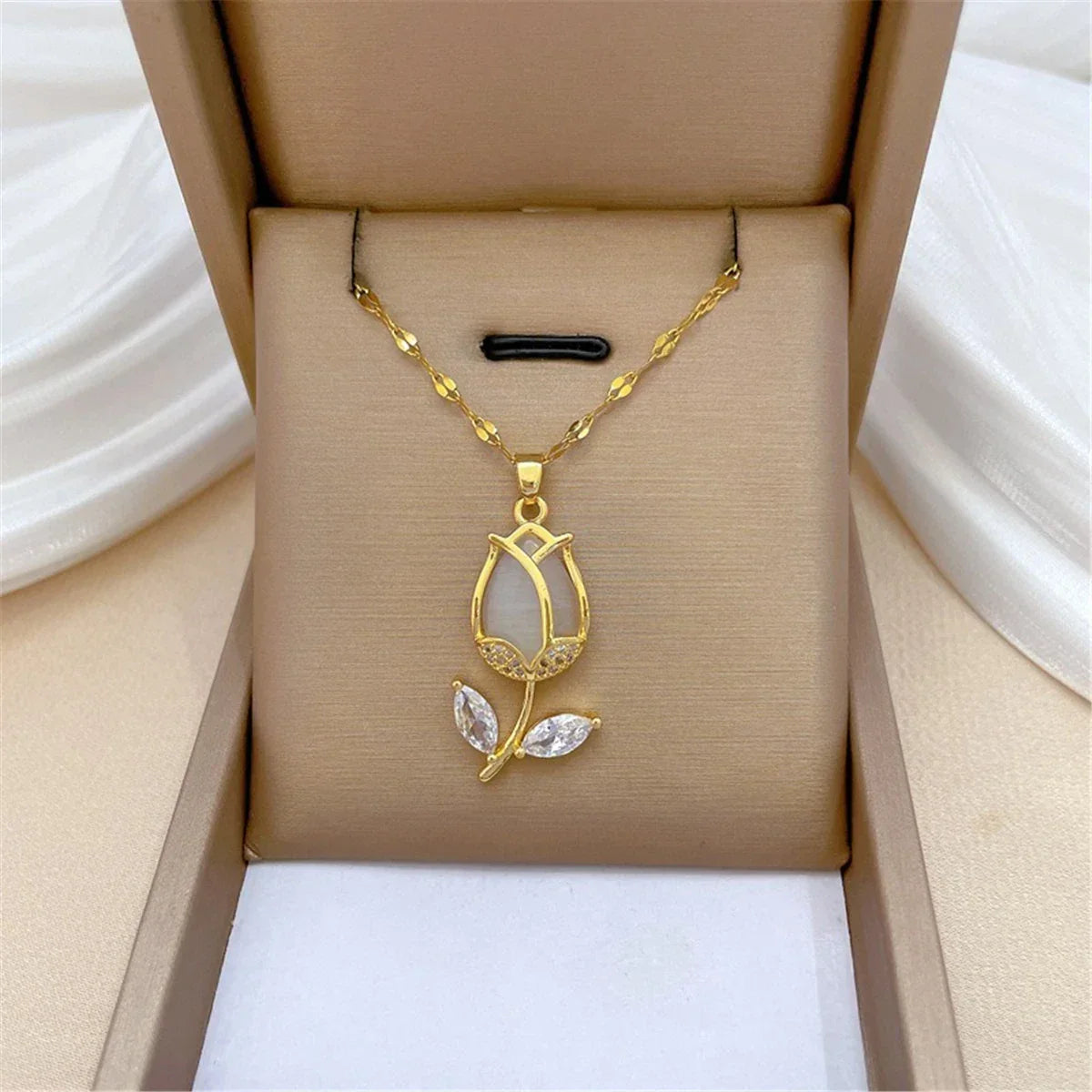Tulip Princess™ Copper Pendant / Elegance Rooted in Golden Light