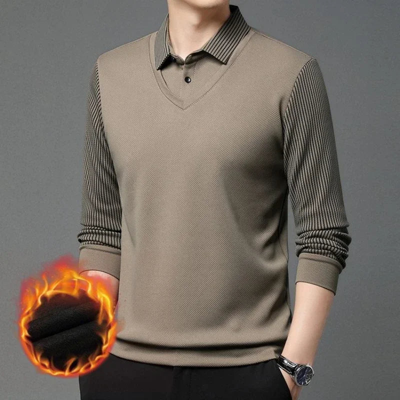 Vanguard™ Dress Shirt with Two-Piece Effect and Velvety Interior for Maximum Thermal Comfort!