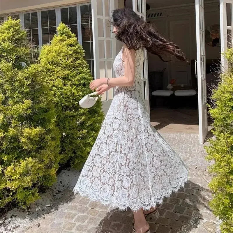 Elorien™ Dress With Delicate Lace and Fluid Fit