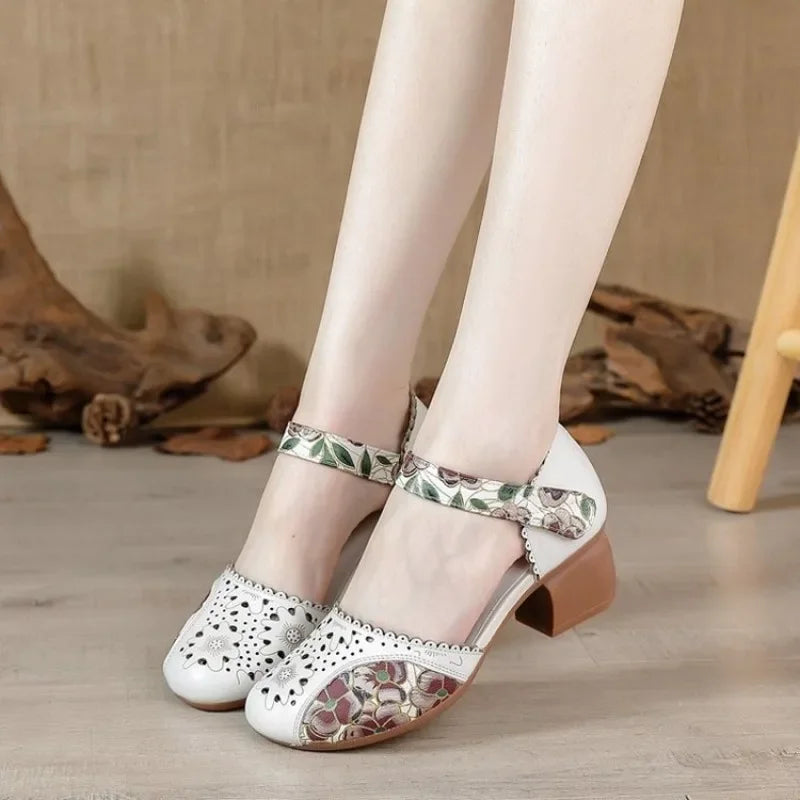 Beatrice™ Shoe with Block Heel and Adjustable Closure