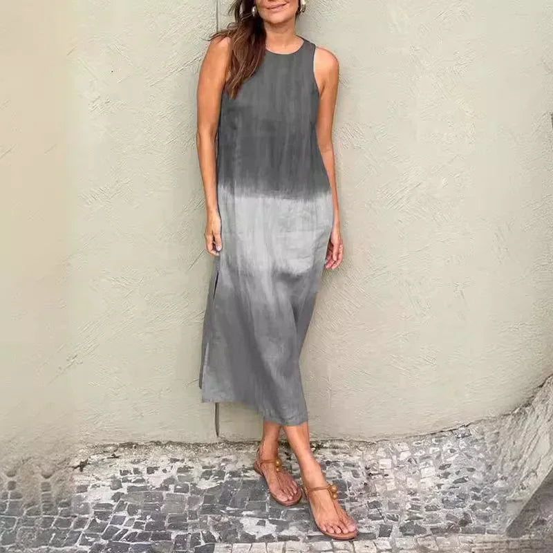 Siena™ Linen-Cotton Dress with Soft Gradient Effect / Effortless Comfort and Freedom!