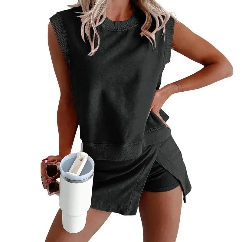 Set Maren™ with Sleeveless Relaxed Top and Wrap Skort