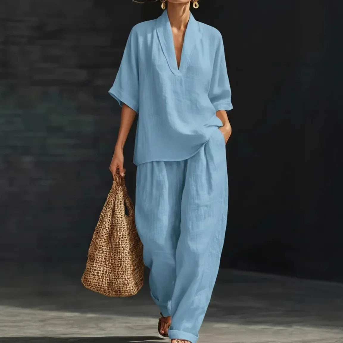 Nemora™ Cotton-Linen Set with a Minimalist Design