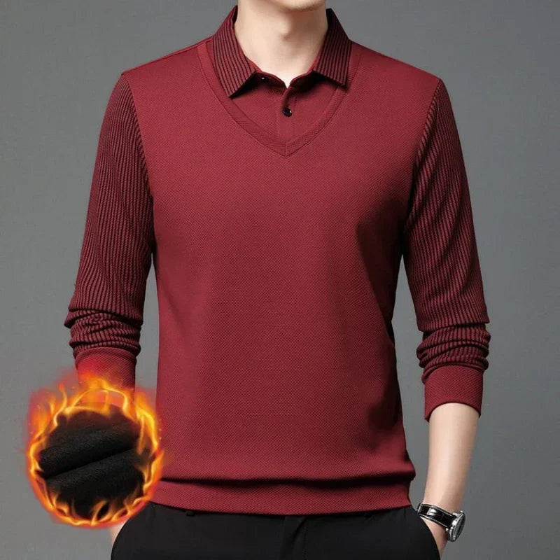 Vanguard™ Dress Shirt with Two-Piece Effect and Velvety Interior for Maximum Thermal Comfort!