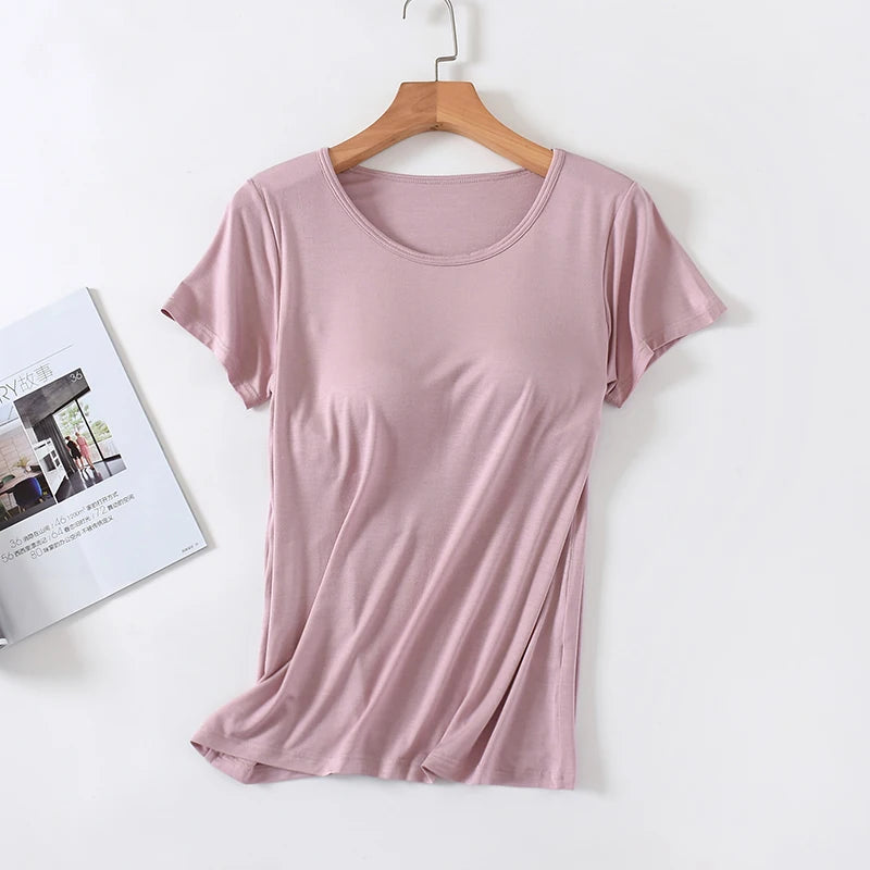 Velina™ Blouse in Silky Modal with Built-In Cups and Second-Skin Feel
