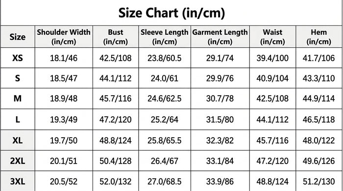 Size Guide