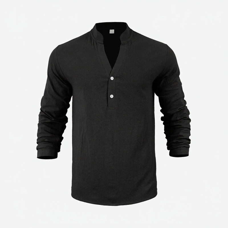 Stephan™ Cotton Linen Shirt With Minimalist Design