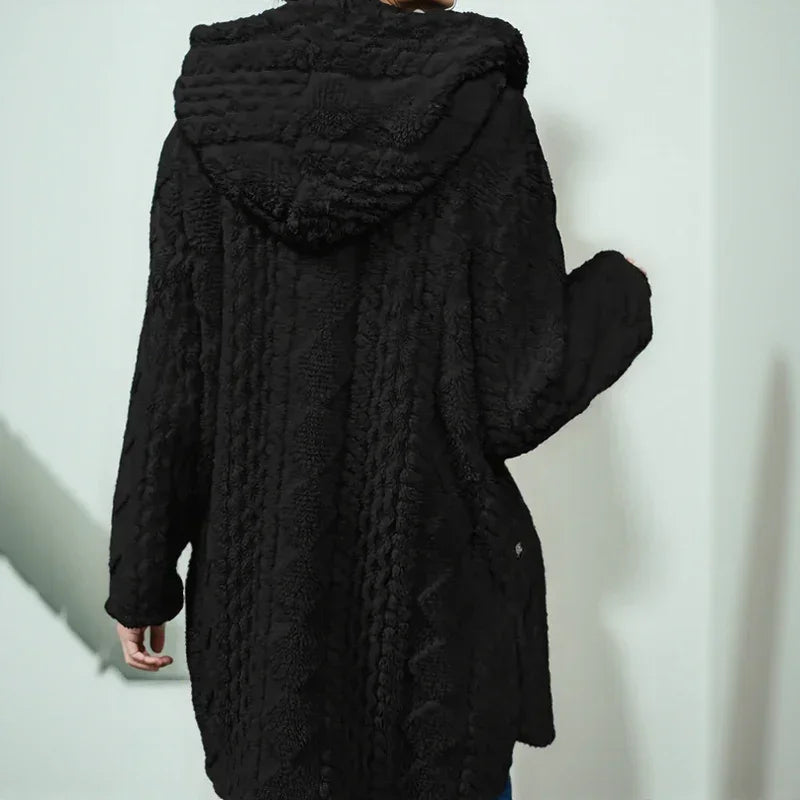 Melrose™ Long Fit Fleece Coat / Comfort and Charm on the Coldest Days!