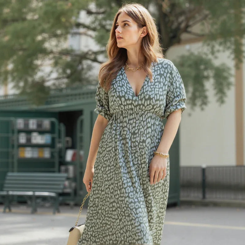 Jenner™ Lightweight Viscose Dress with Back Bow / Elegant Freshness That Transforms Any Day!