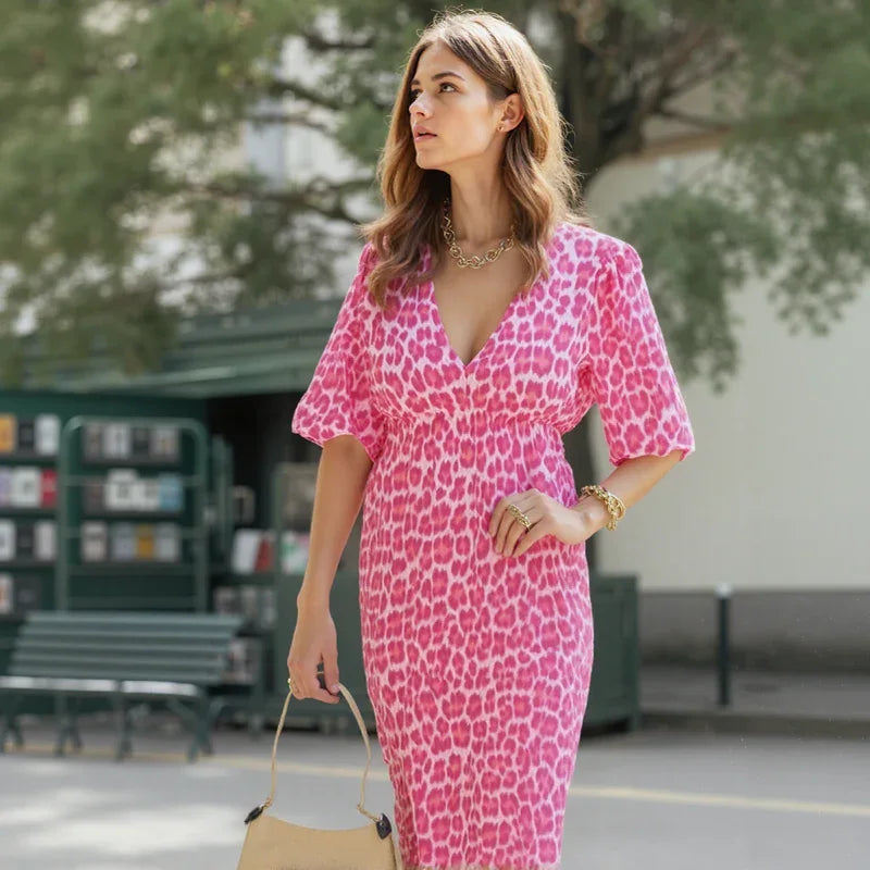 Jenner™ Lightweight Viscose Dress with Back Bow / Elegant Freshness That Transforms Any Day!