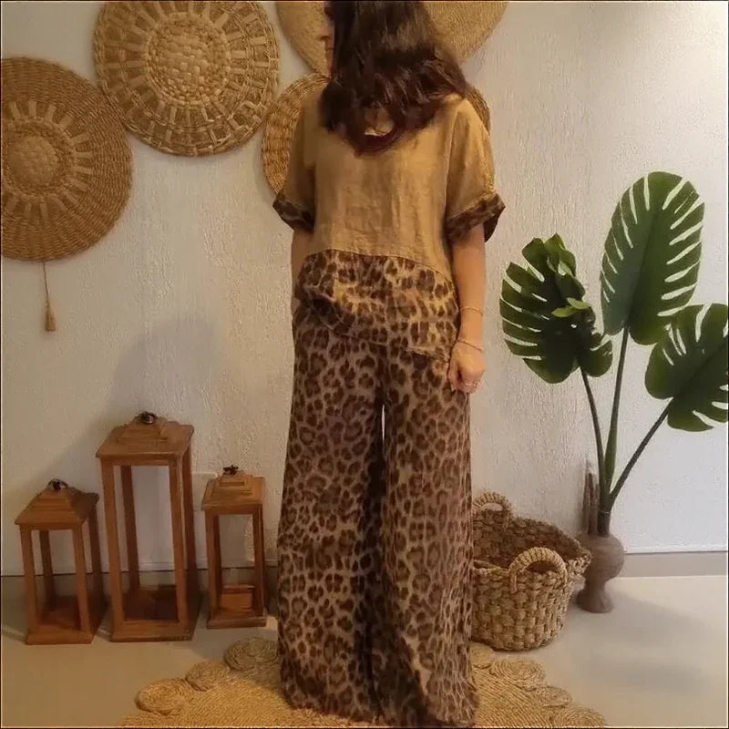 Oasis™ Cotton Linen Set with Wild Print / Comfort and Style for Women Who Make Their Presence Known!