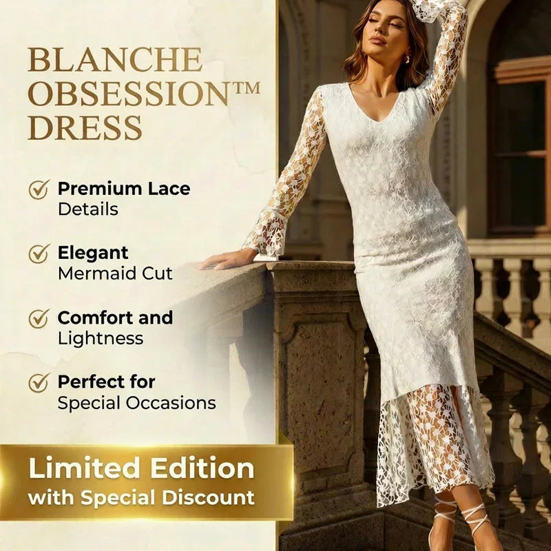 Blanche Obsession™ Dress in Delicate Floral Lace