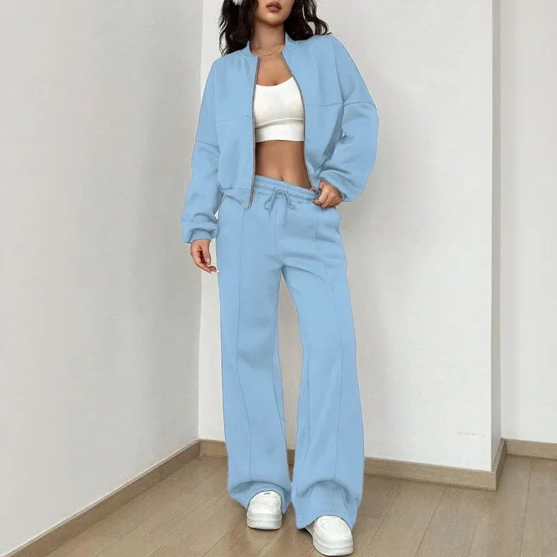 Naomi™ Premium Sweatshirt Set with Zip-Up Jacket