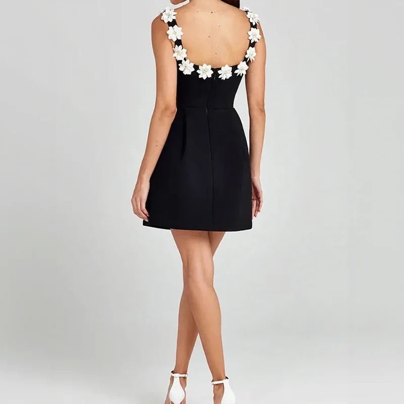 Bellaflora™ Dress with Floral Embellishments on the Neckline and an Elegant Silhouette