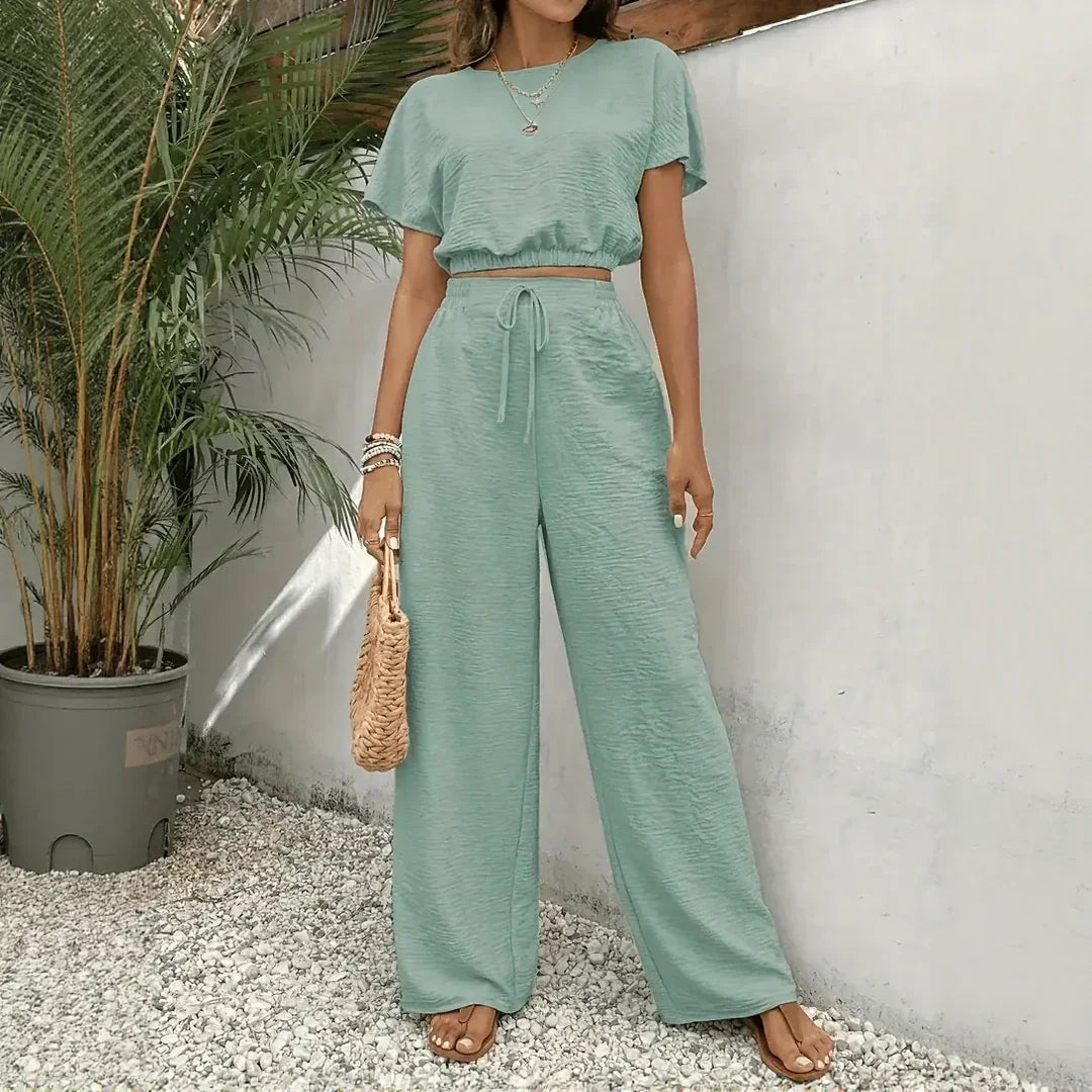 Aurelisse™ Cotton-Linen Set with a Loose Fit