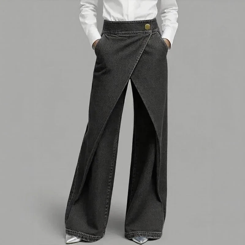 Anya™ Jeans with Wrap-Front Effect and Asymmetrical Overlay Front