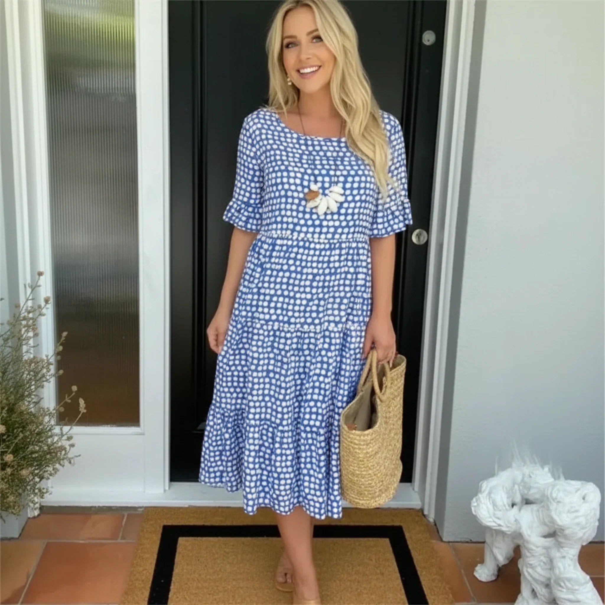 Eloria™ Dress with Relaxed Fit and Timeless Charm