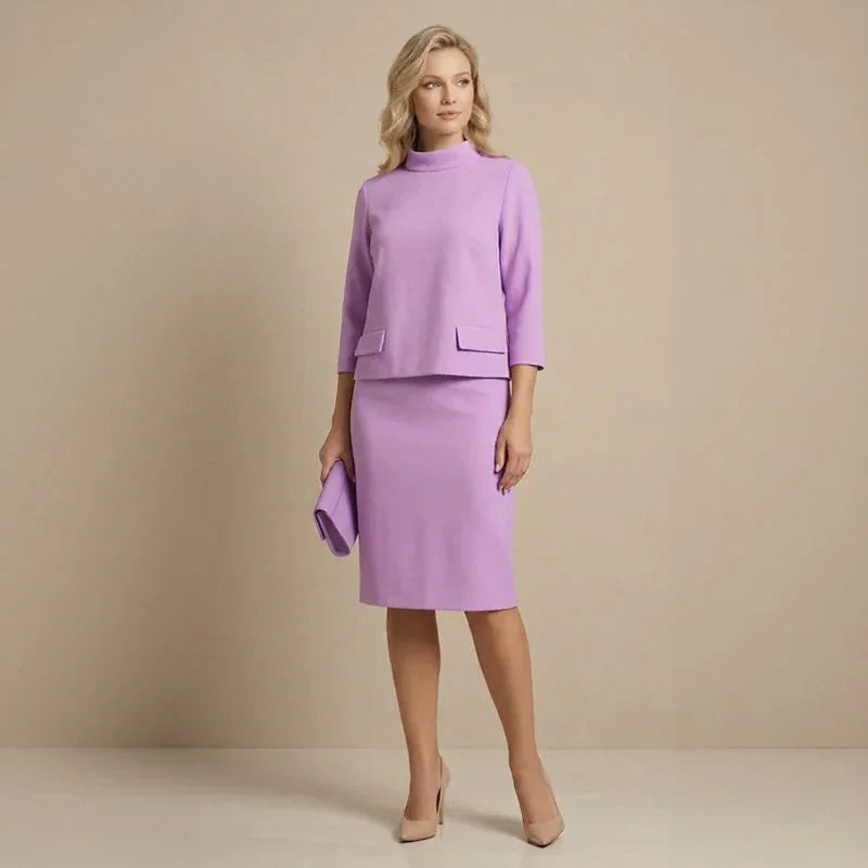 London Set™ with High-Neck Blouse and Versatile Classic Skirt