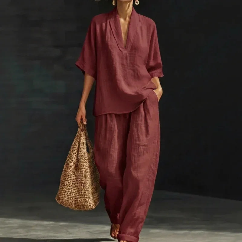 Nemora™ Cotton-Linen Set with a Minimalist Design