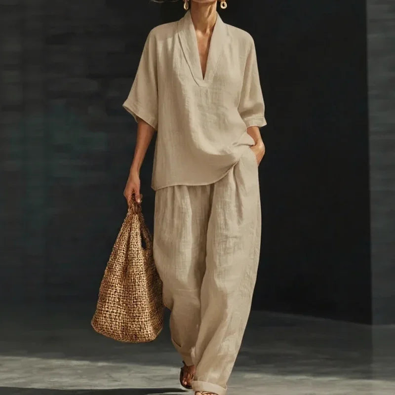 Nemora™ Cotton-Linen Set with a Minimalist Design