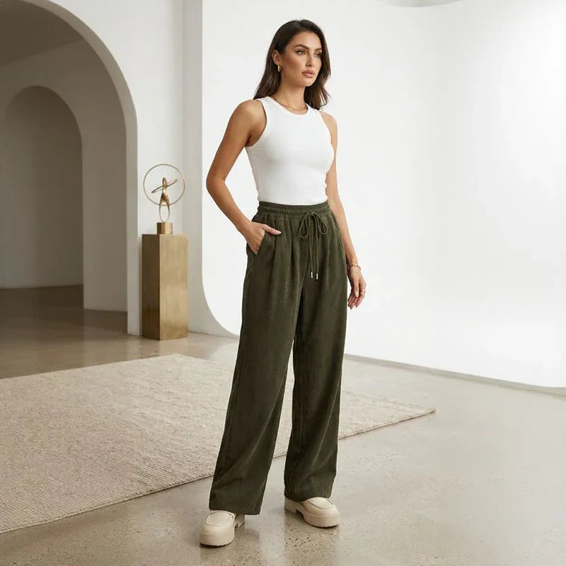 Sara™ Wide-Leg Pants in Premium Textured Knit