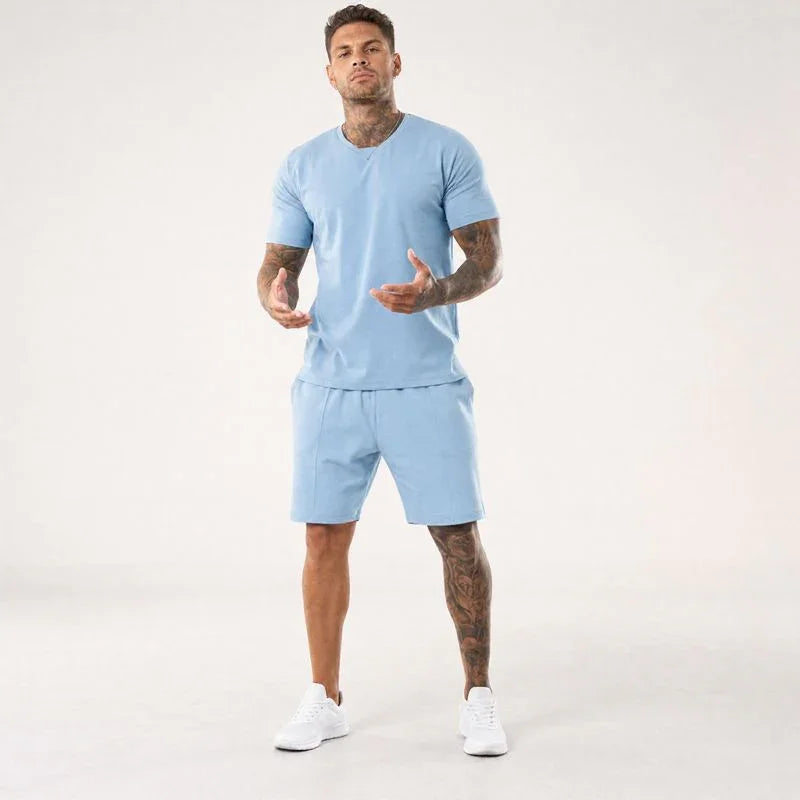 Bryan™ Basic T-Shirt and Side Pocket Shorts Set