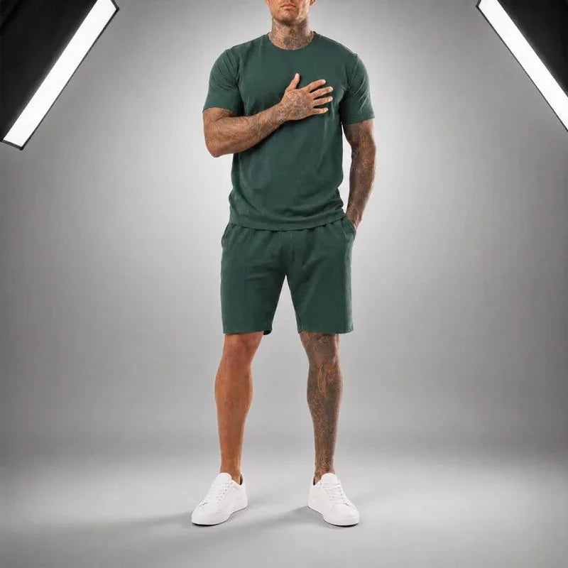 Bryan™ Basic T-Shirt and Side Pocket Shorts Set