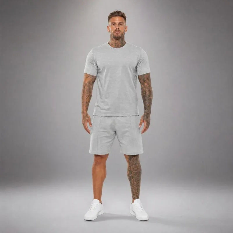 Bryan™ Basic T-Shirt and Side Pocket Shorts Set