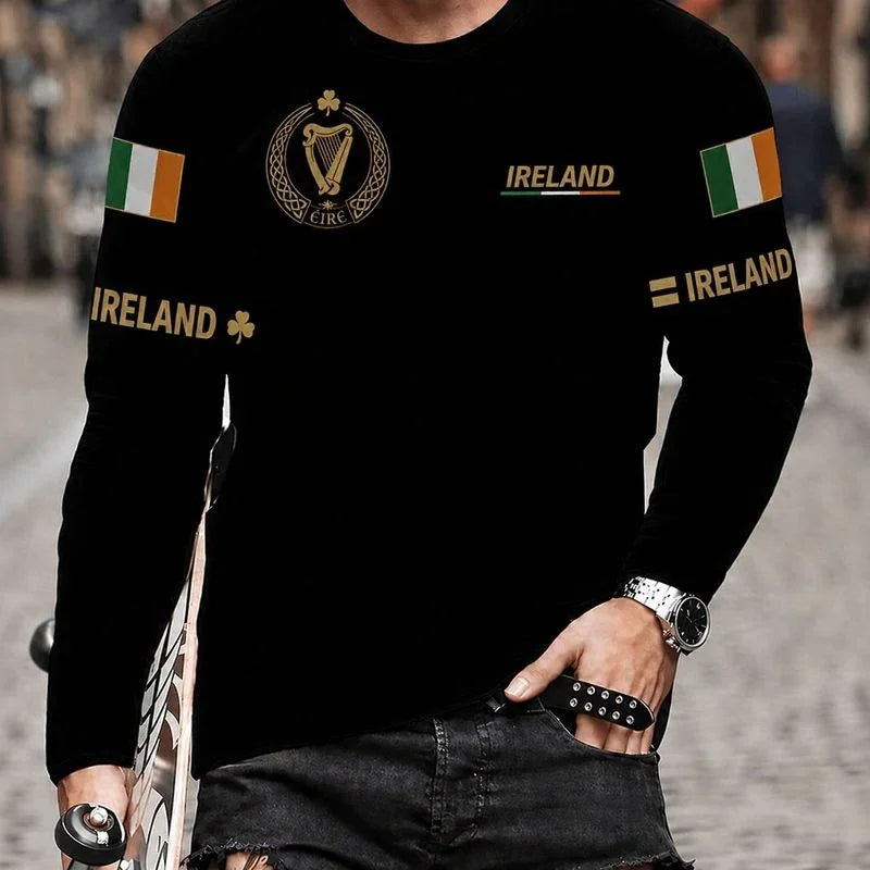 World™ Long-Sleeve Slim-Fit T-Shirt with Country Prints