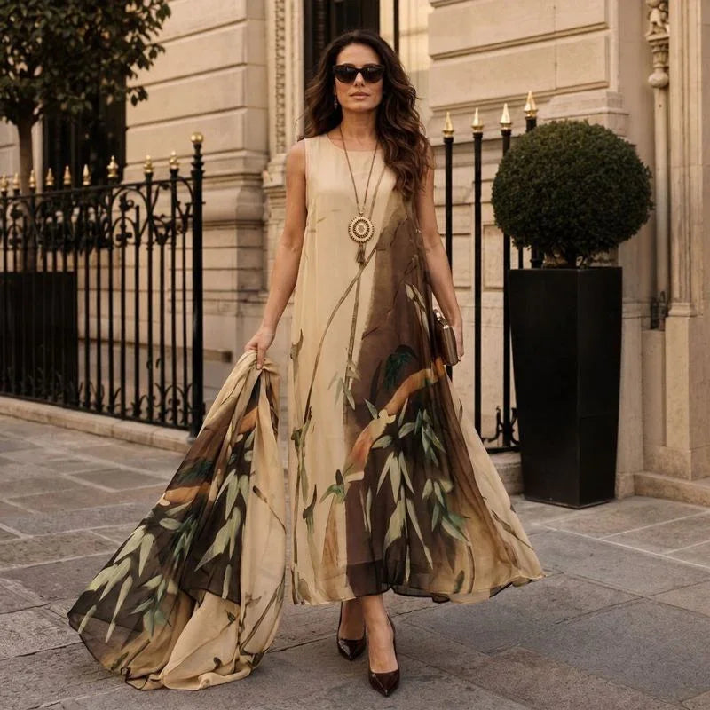 Florenza Floral Dress Set with Sheer Overlay / Effortless, Versatile Elegance for Every Season!