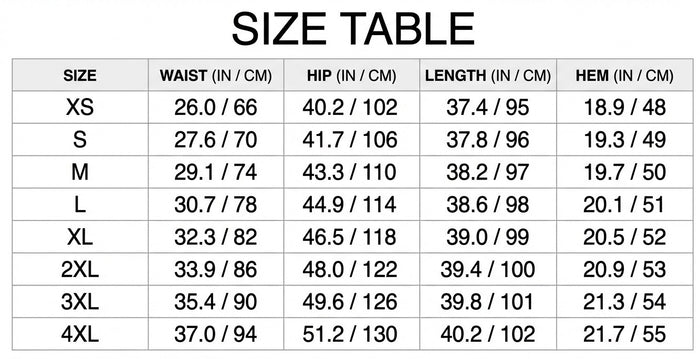 Size Guide