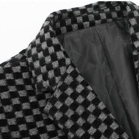Men’s Blazer-Style Coat – Warm Lined Outerwear for Everyday Elegance and Comfort
